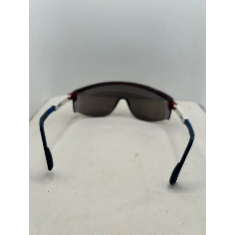 Vintage Uvex Patriot Safety Sunglasses Red White Blue Wrap Shield Made in USA